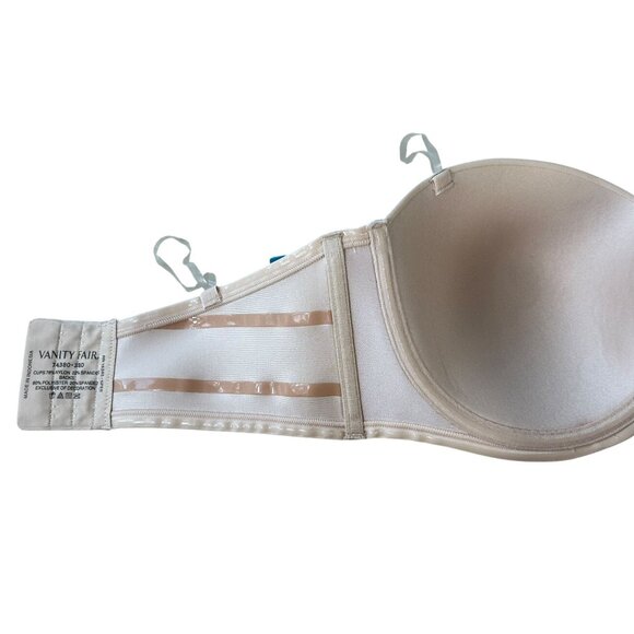 NEW Vanity Fair Strapless Bra Nude 38D Converts to 5 Bras Stretch Smoothing - Picture 12 of 13